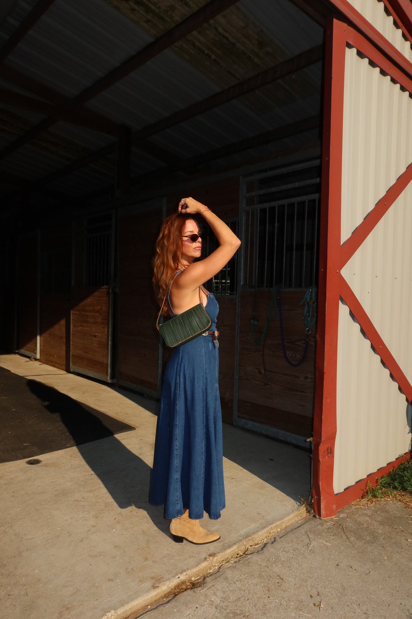 Paloma Fringe in Hunter Green
