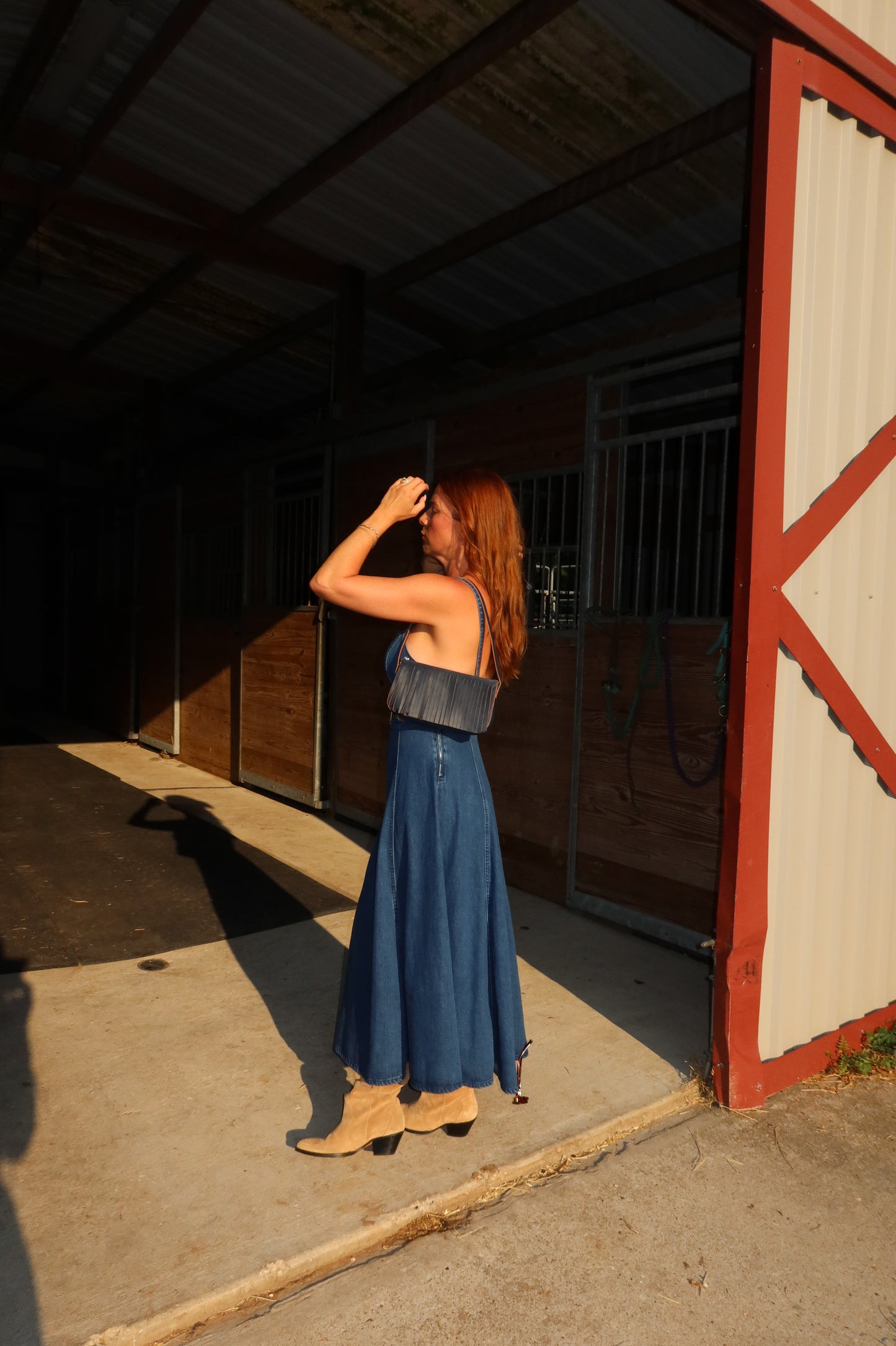 Paloma Fringe in Navy Blue