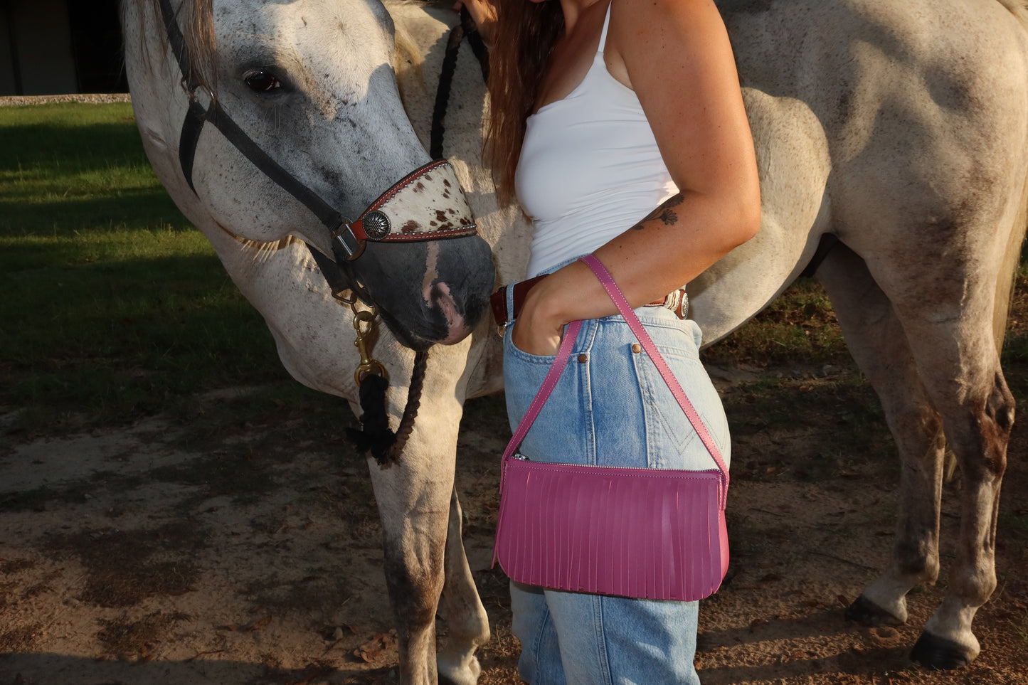 Paloma Fringe in Berry