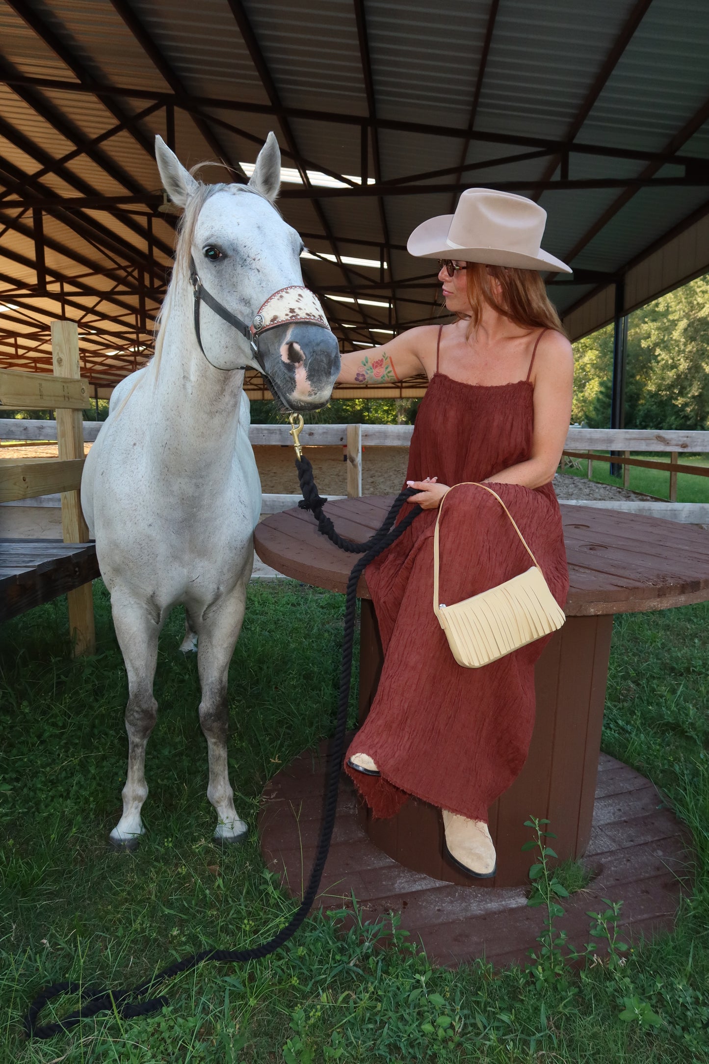 Paloma Fringe in Beige