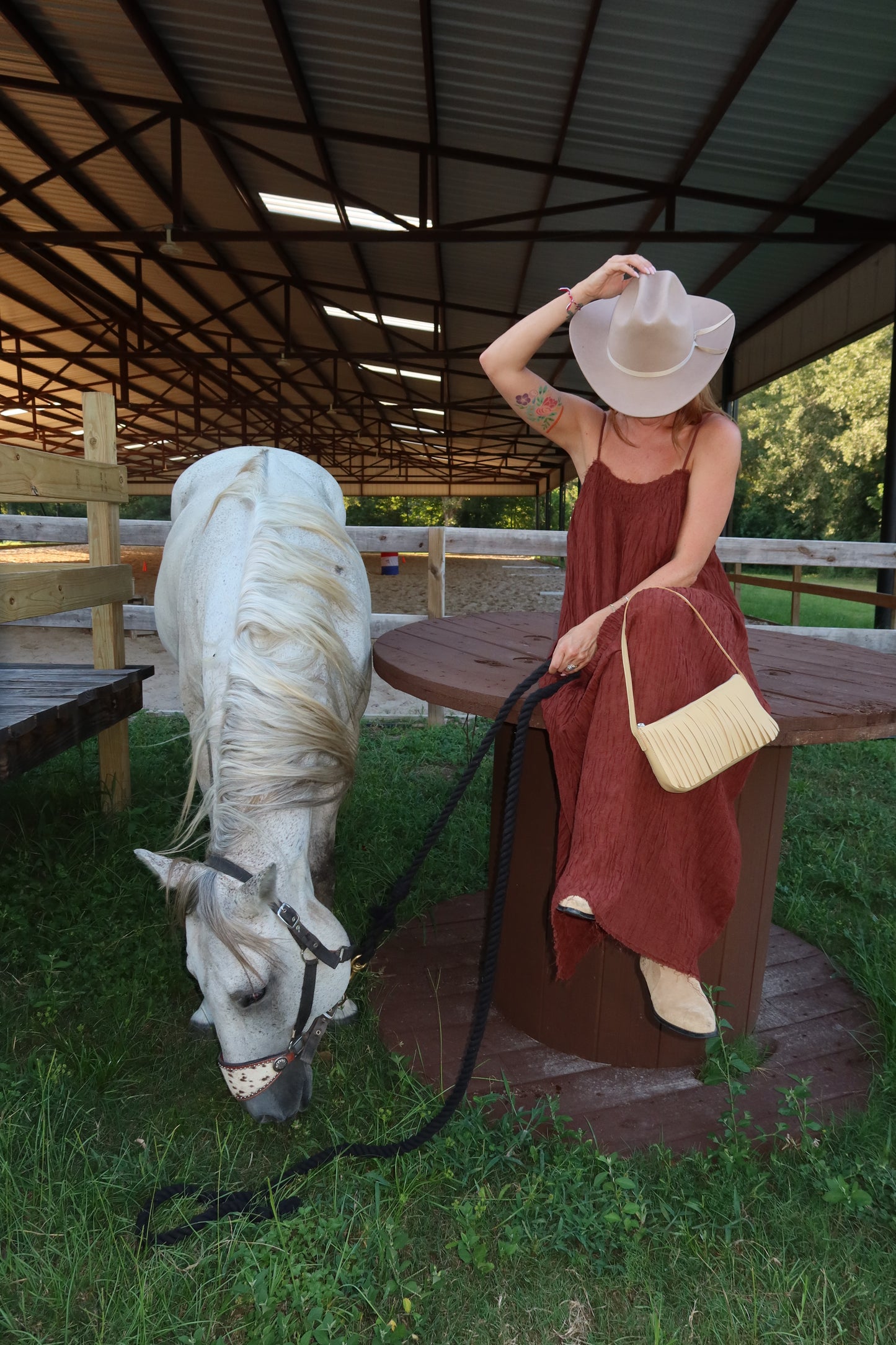 Paloma Fringe in Beige