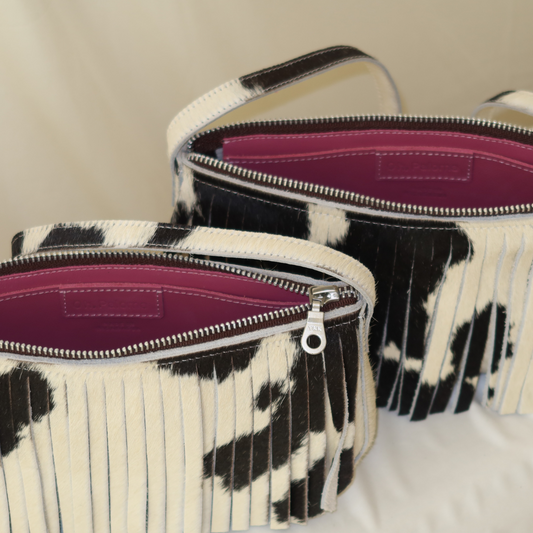 Cowhide Fringe in Classic ( with zipper)