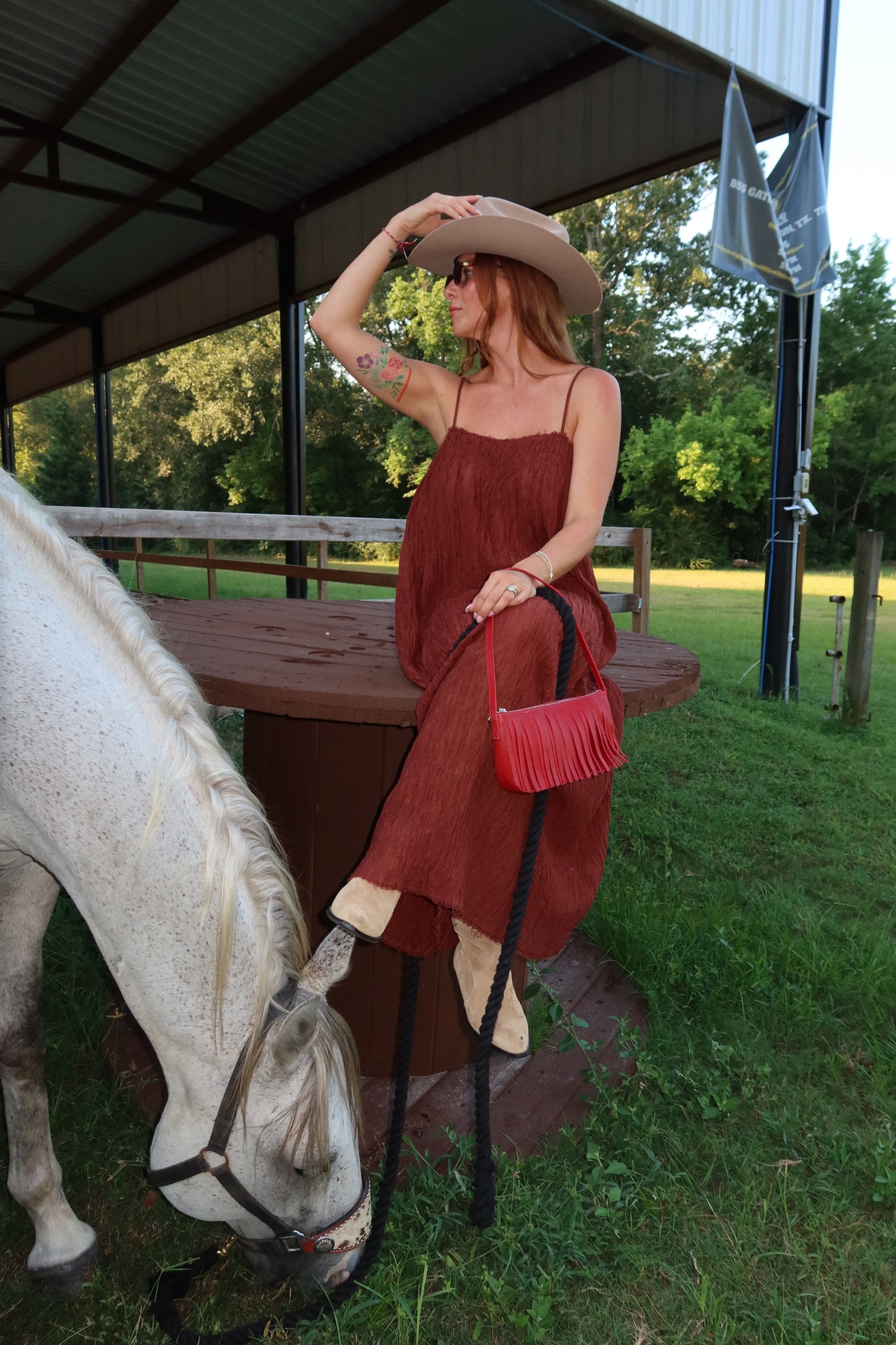 Paloma Fringe in Red